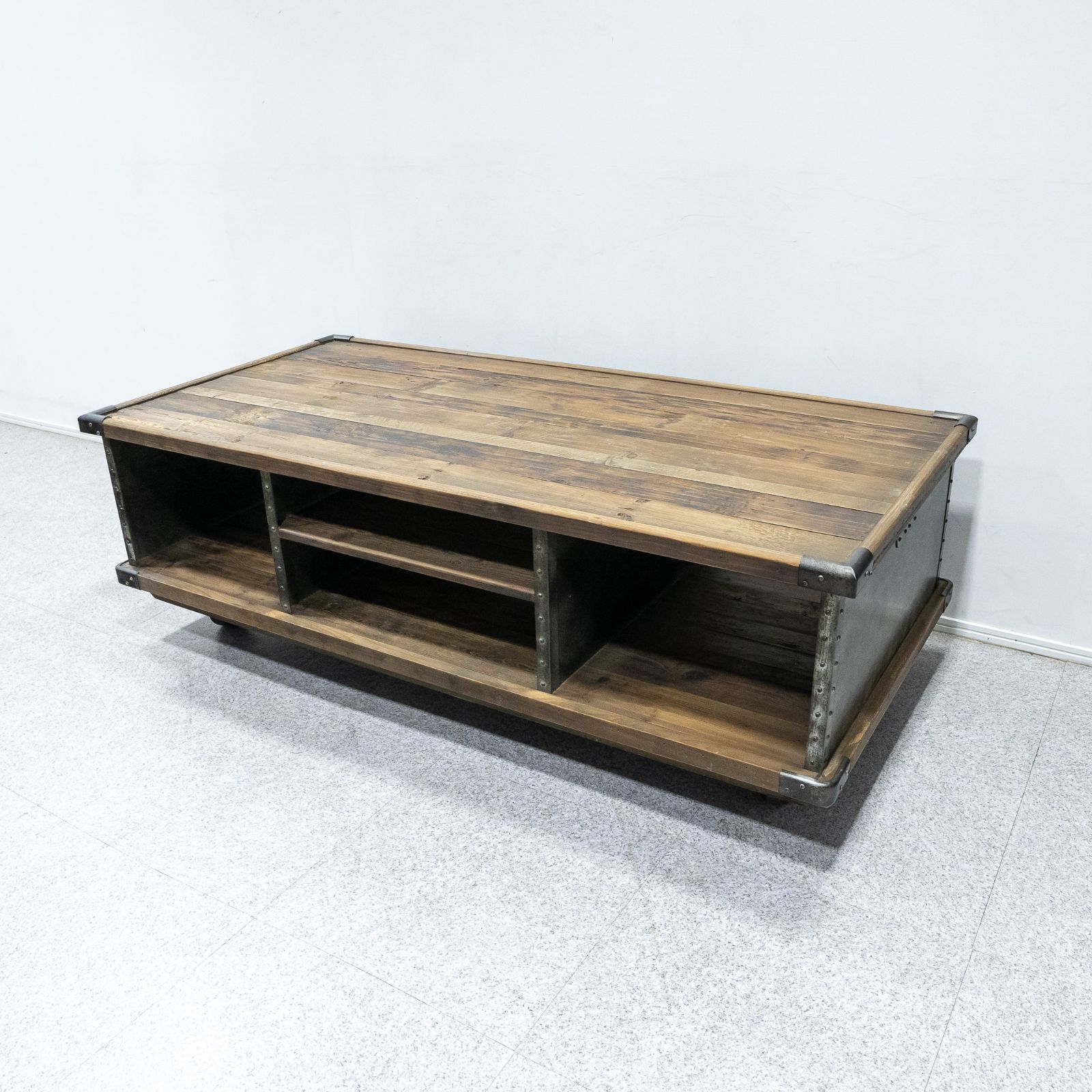 【展示品】IMPORT COLLECTION WOOD TABLE ウッド テーブル センターテーブル ヴィンテージ加工【1】