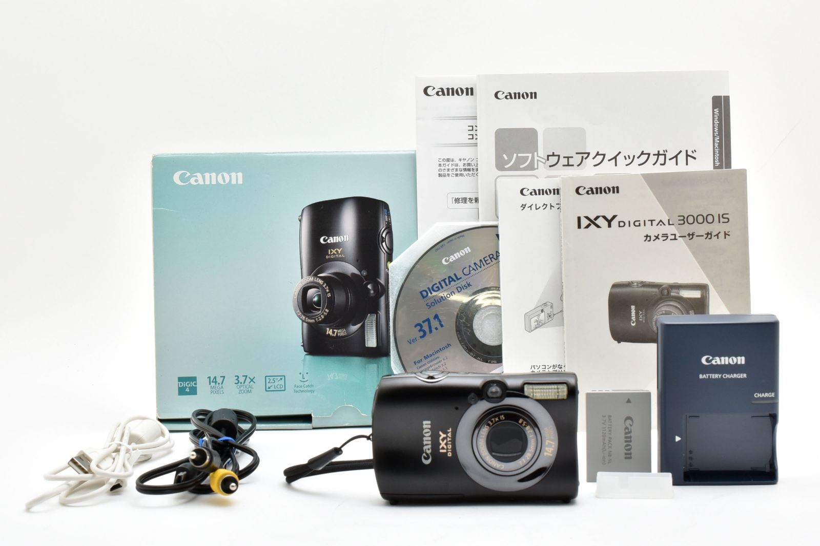 ☆箱付き美品☆ キヤノン CANON IXY DIGITAL 3000 IS コンパクト 