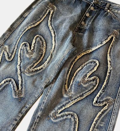 THUG CLUB Denim Tribal Pants - メルカリ