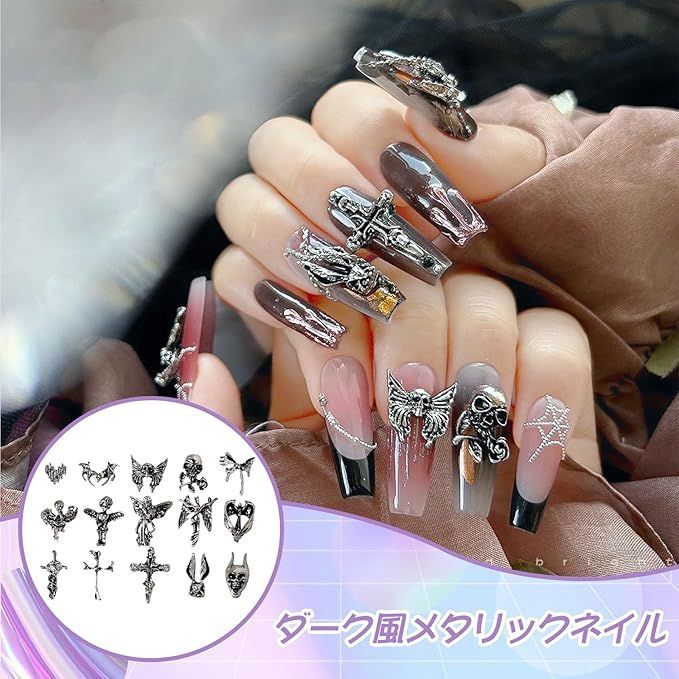 nalaina ネイルパーツ パンク風 (30個セット) ネイルアート