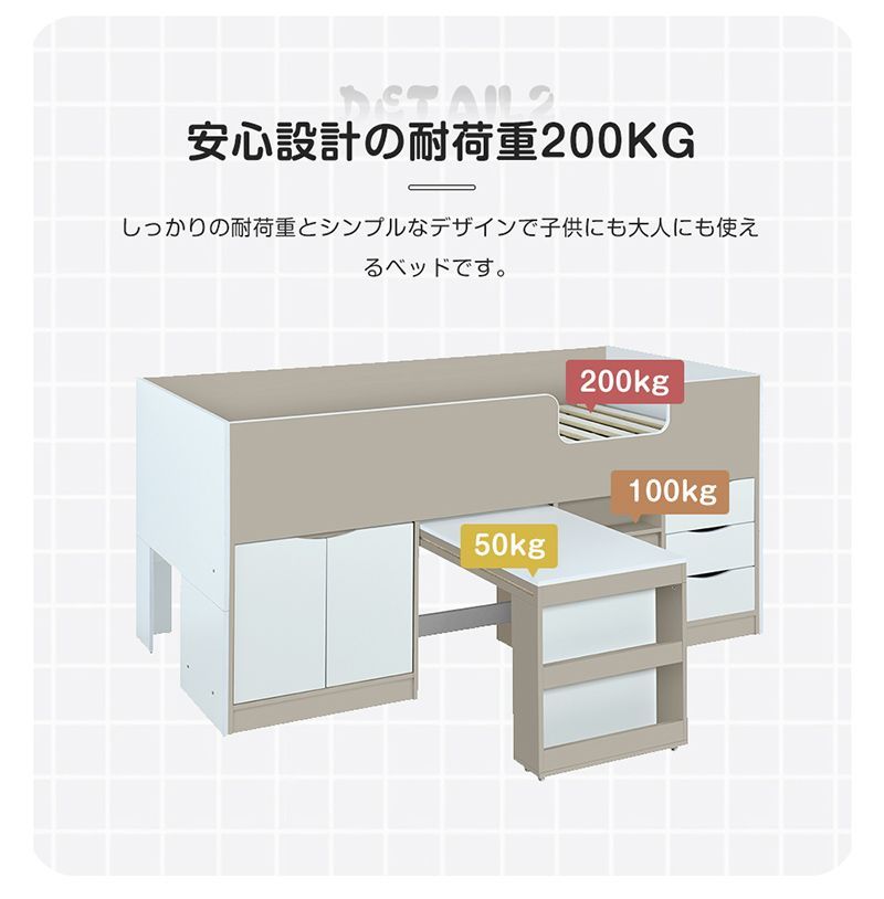 ロフトベッド ロータイプ 高さ100cm 子供用 システムベッド 木製 ロフトベッド ロータイプ 高さ100cm 子供用 システムベッド 木製