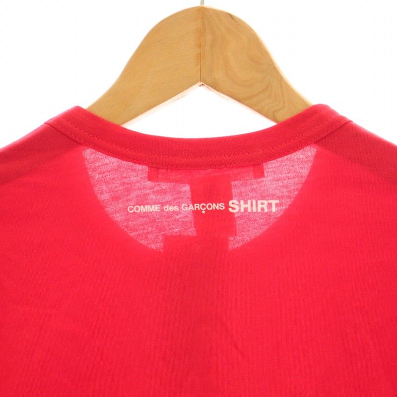 コムデギャルソンシャツ COMME des GARCONS SHIRT 22AW ロングスリーブティー LS TEE カットソー ロンT クルーネック  長袖 ロゴプリント タグ付き S 赤 レッド FJ-T015 /YT - メルカリ