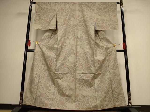 平和屋着物□上質な紬 南天文 暈し染め 正絹 逸品 AAAS1314jh 平和屋