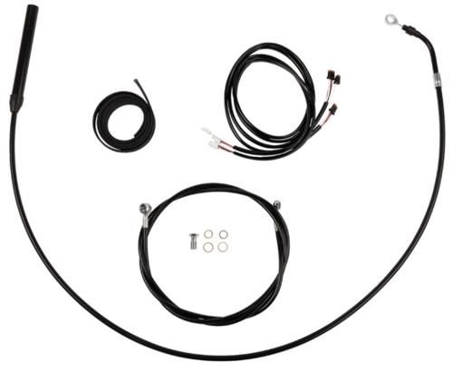 ハンドルバー コンプリートラインキット Upper-Only ブラック 15～17インチエイプハンガー 2021～25年ツーリングモデル 但し一部モデルを除く