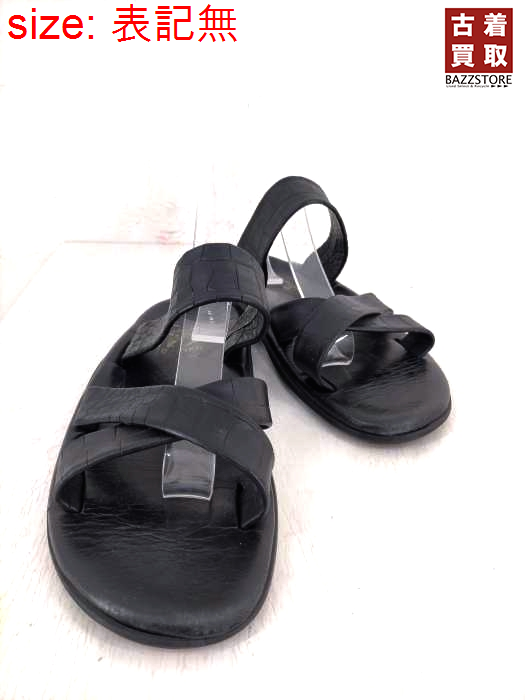 大特価放出！大特価放出！ISLAND SLIPPER BLACK クロコ型押し サンダル