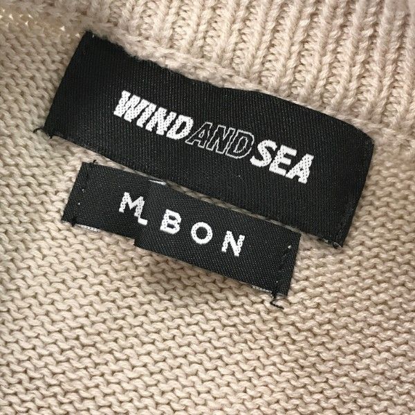 MALBON GOLF WIND AND SEA ニット セーター ベージュ系 XL
