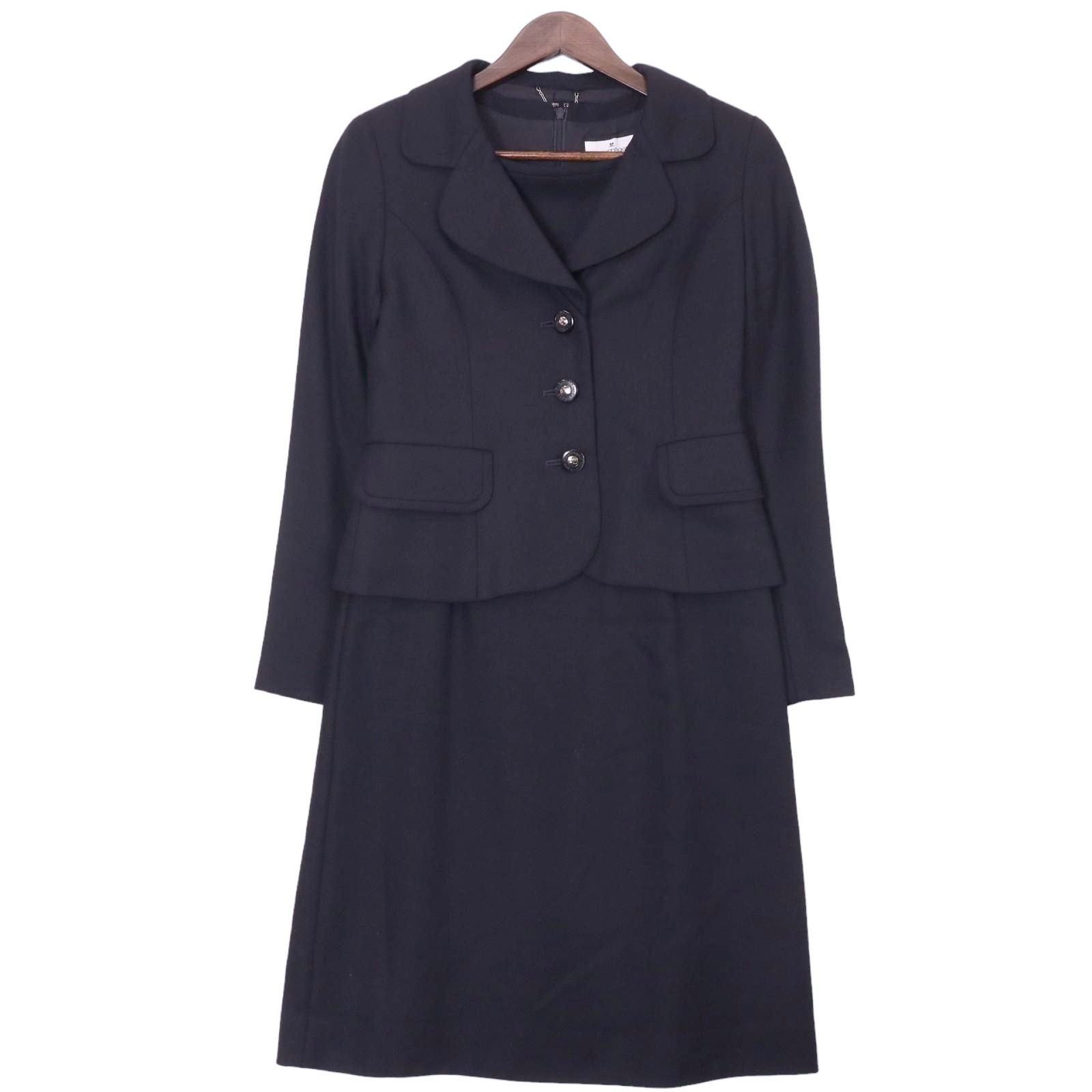 Courreges クレージュ アンサンブルスーツ 36-38 受験 面接＊