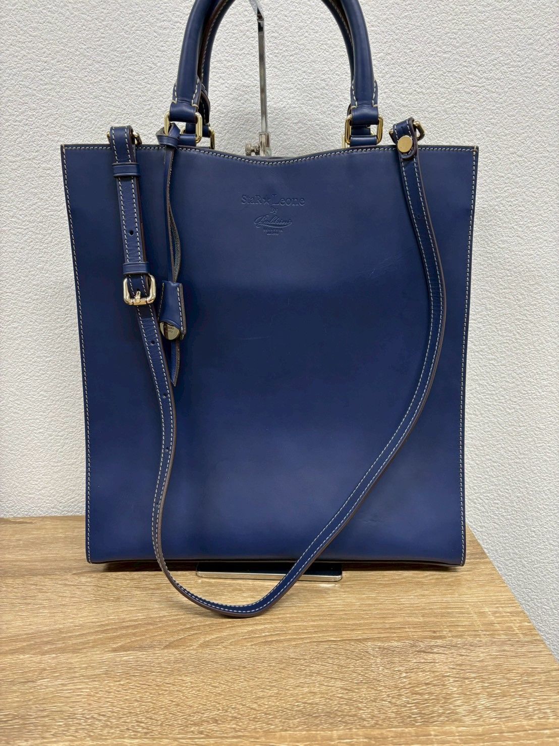 StaRLeone × Boldrini Selleria コラボ レザートートバッグ ネイビー