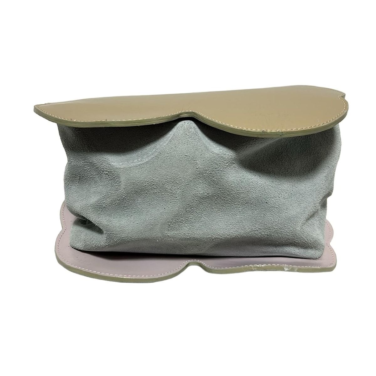 TOUS(トウス) トートバッグ - ベージュ×ライトブルー クマ レザー  