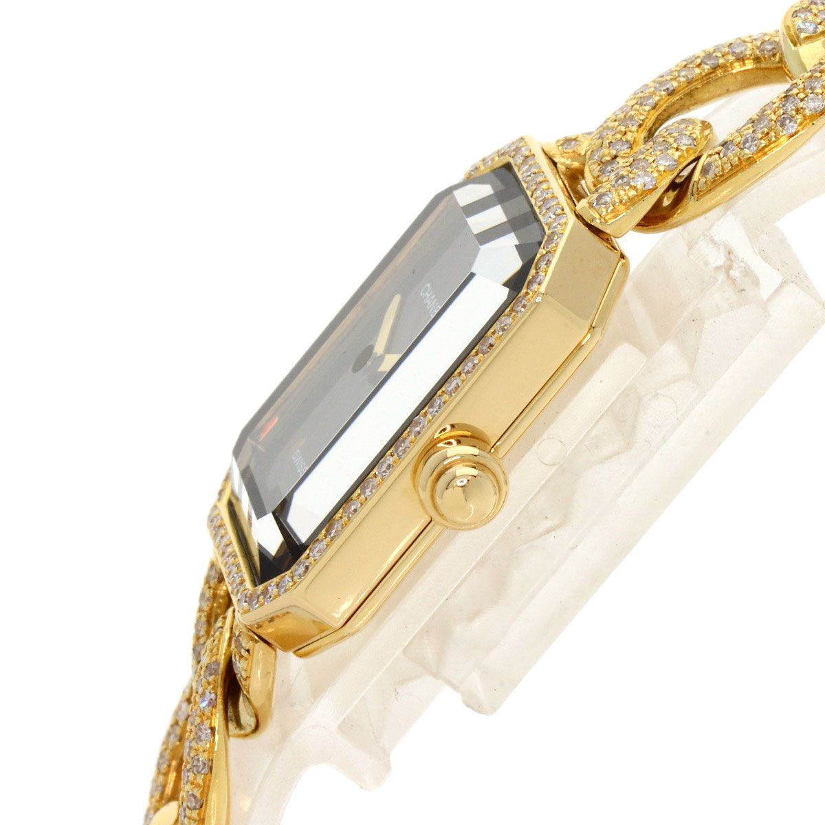 シャネル　プルミエール　ダイヤ　【美品】 中古 シャネル プルミエール ダイヤ巻き ラバーストラップ