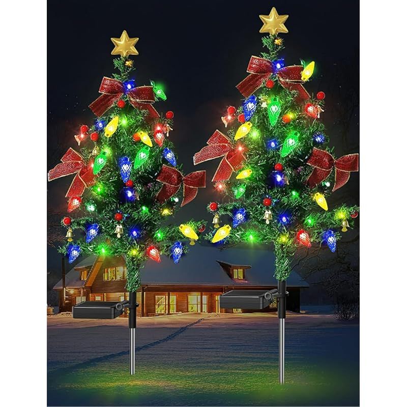 クリスマス オーナメントストラップ 100本 星ソーラーライト クリスマス 飾り 埋め込みライト 屋外ガーデン