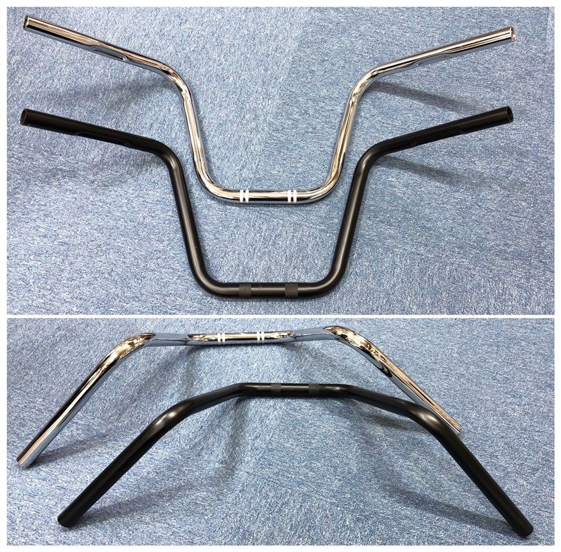 バイク ハンドル ドラッグスター 400 アメリカン バイク 汎用 ハンドルバー 汎用 1インチ 25mm アメリカン 艶消し黒 銀