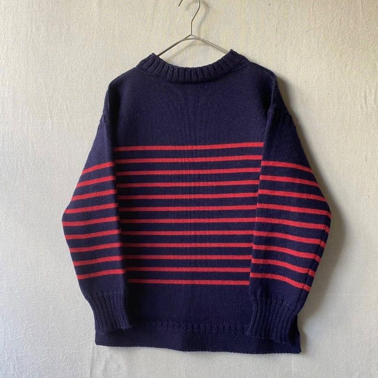 イギリス製 Guernsey WOOLLENS ガンジー セーター / 38 ネイビー