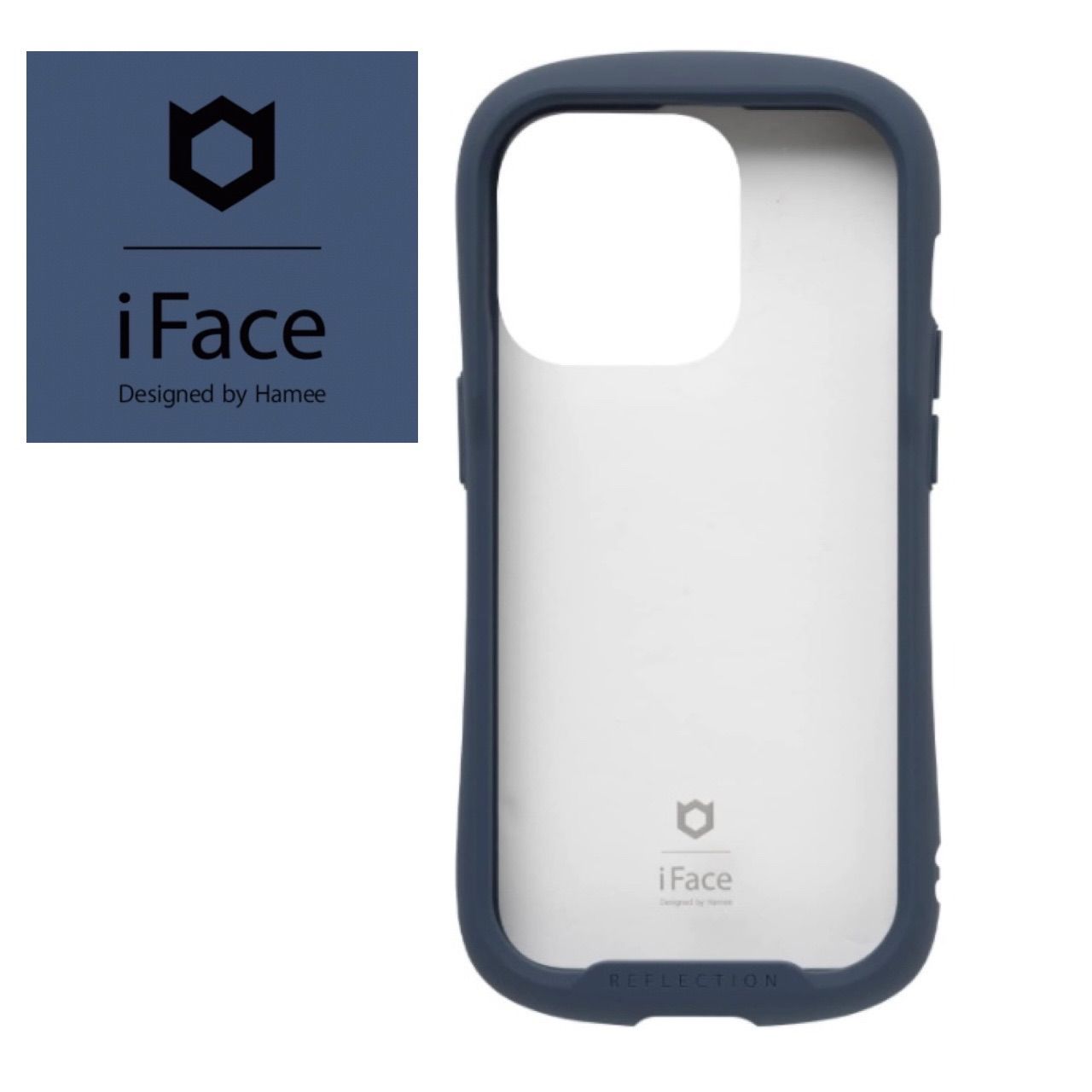 新品⭐︎iFace Reflection ネイビー iPhone各種 強化ガラス クリア