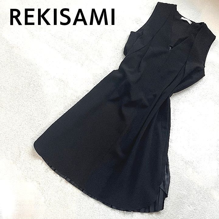 REKISAMI レキサミ ノースリーブプリーツ ドッキングワンピース