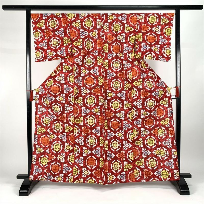【完売品】浴衣　新品　未使用　赤花柄 浴衣 金魚 セット レディース 大人 金魚柄 赤金魚 大きサイズ