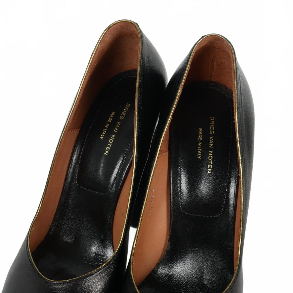 ドリスヴァンノッテン DRIES VAN NOTEN チャンキーヒール レザー