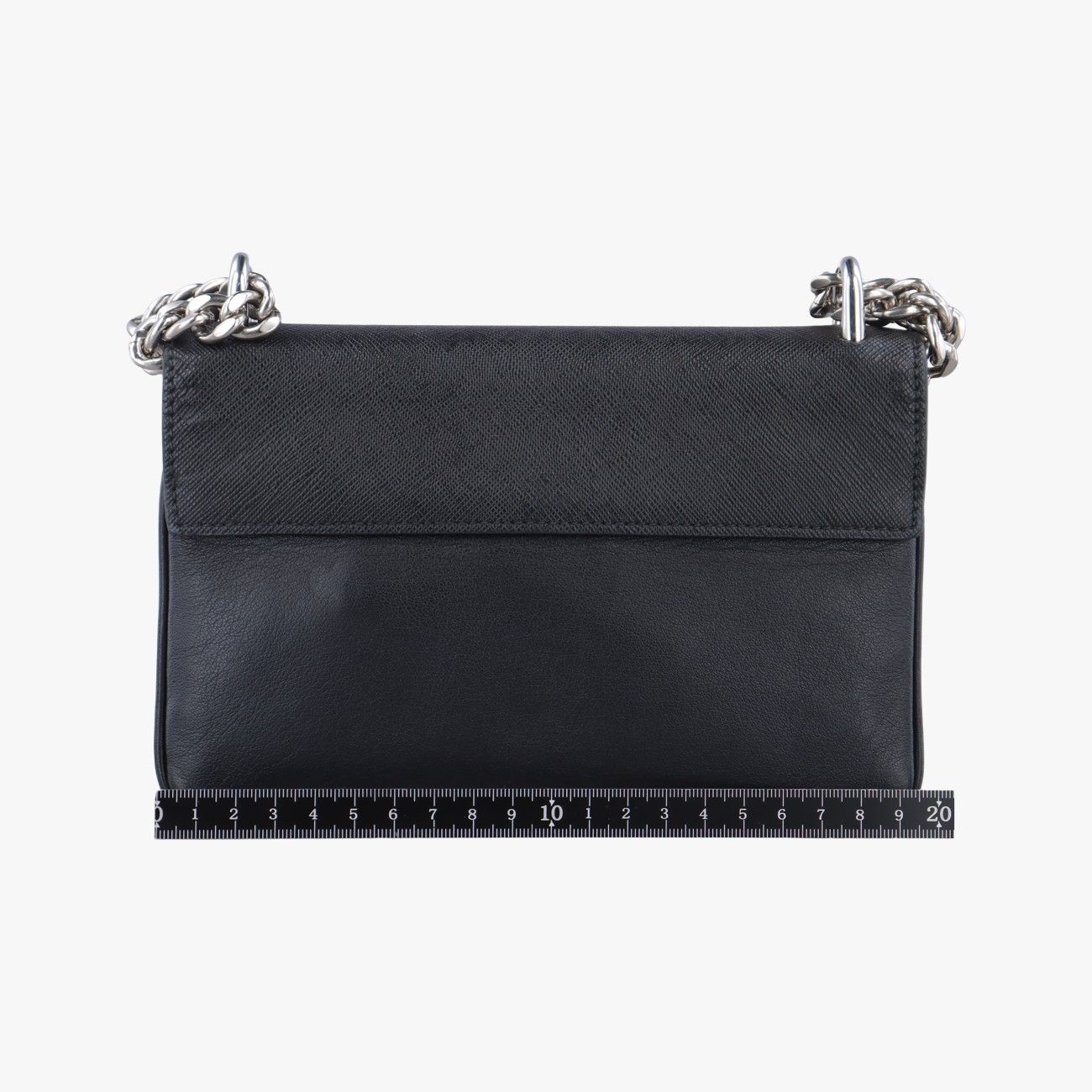 プラダPradaパティーナ シティ チェーンブラックサフィアーノレザー1BD009204