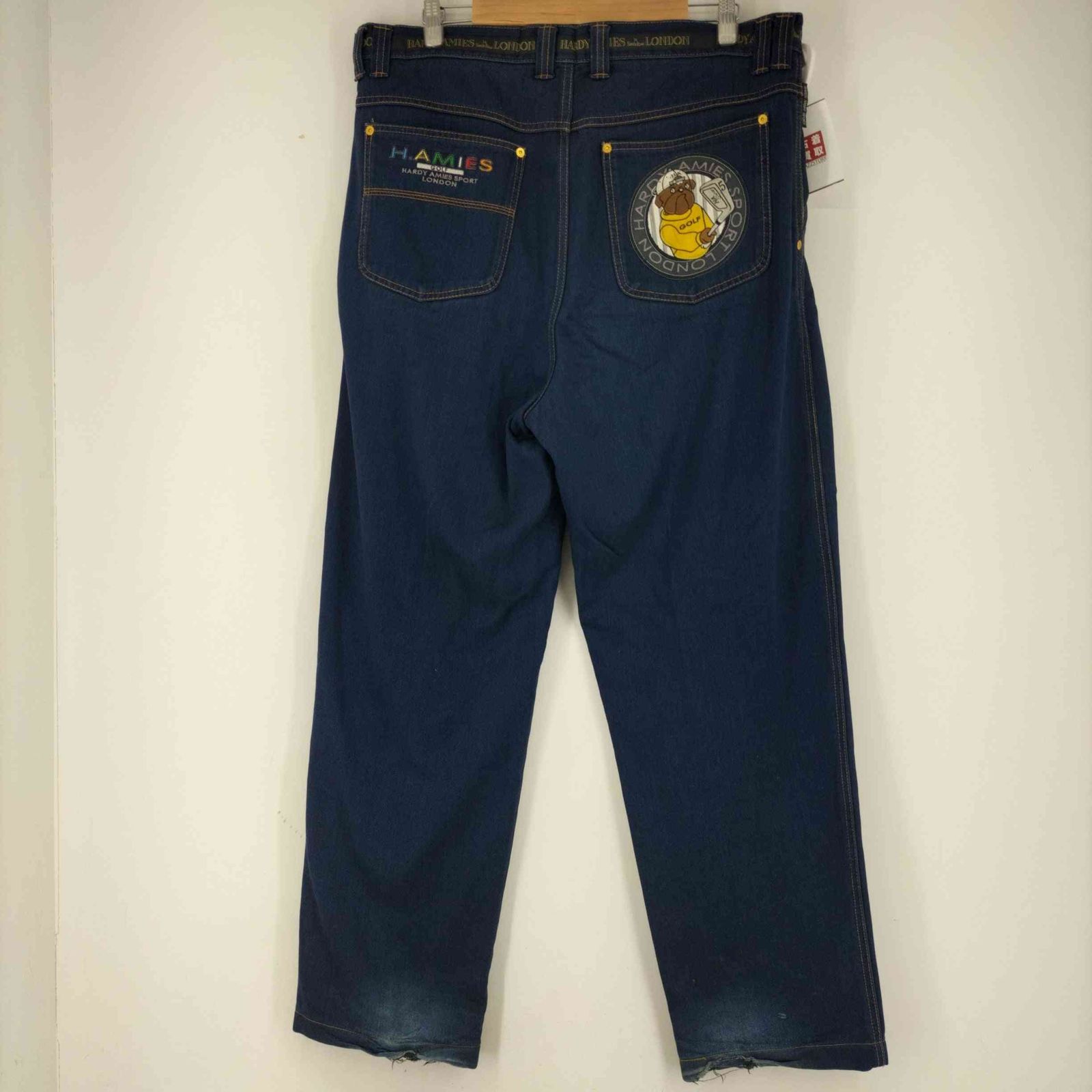 ハーディエイミス HARDY AMIES SPORT GOLF EMBROIDERY DENIM PANTS