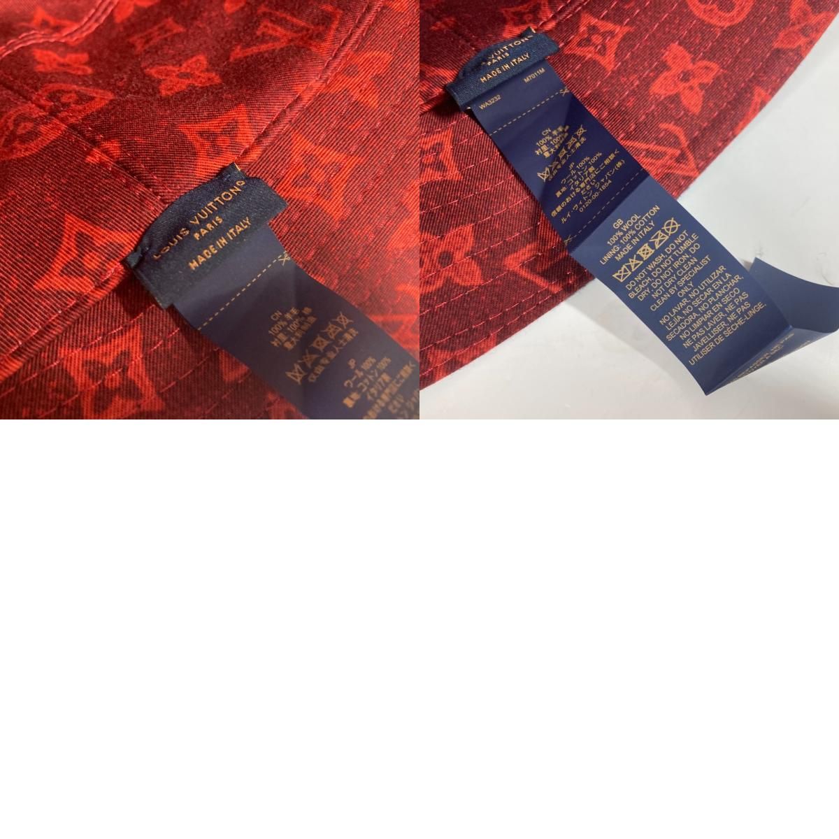 ルイヴィトン LOUIS VUITTON シャポー・モノグラム レコード M7011M  ハット帽 帽子 バケットハット ボブハット ハット ウール ネイビー 美品 LOUIS VUITTON ルイヴィトン ハット シャポー・モノグラム レコード