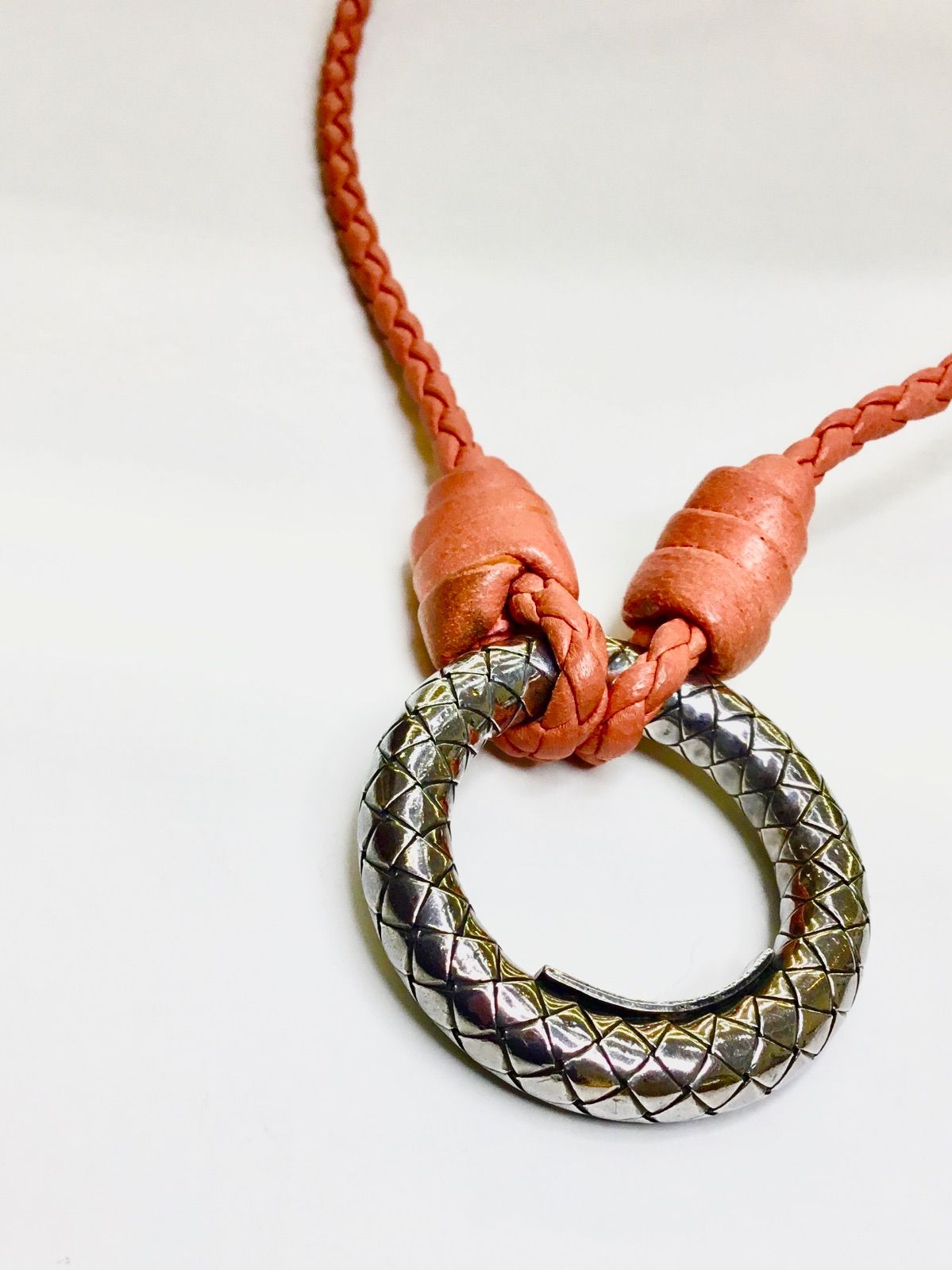【未使用品】Bottega Veneta メッシュペンダント ネックレス 中古 美品】ボッテガヴェネタ BOTTEGA VENETA ナッパレザー