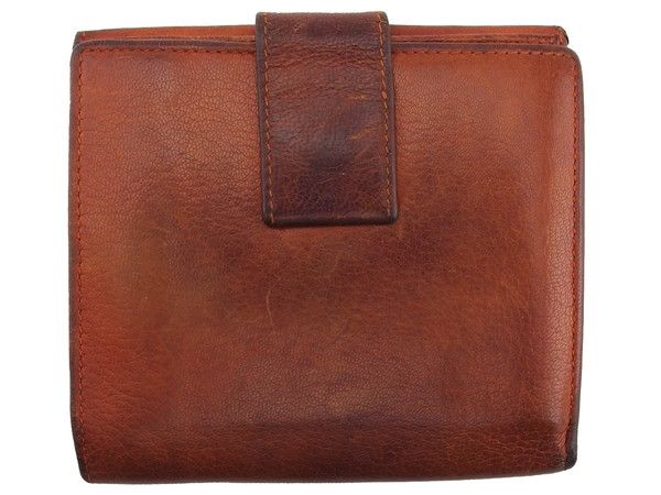 グッチ GUCCI 三つ折り財布 ブラウン×ゴールド レディース 中古