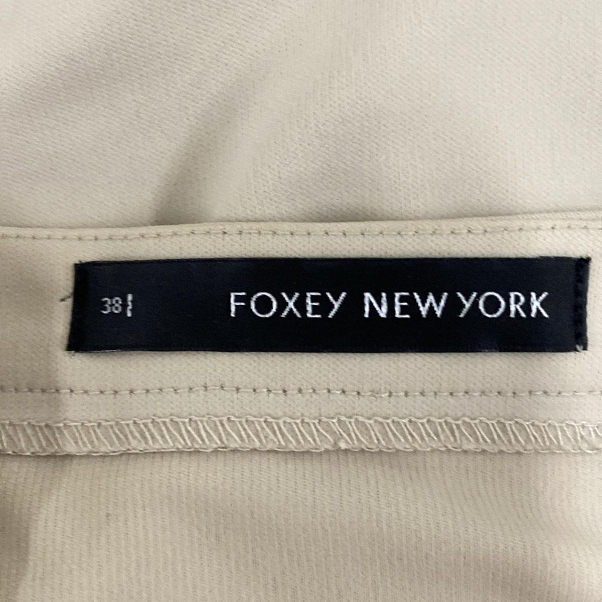  FOXEY YORK フォクシーニューヨーク カーディガン サイズ38 M レディース - 20948 ベージュ 長袖 ジップアップ 長袖 カーディガン ボレロ アンサンブル