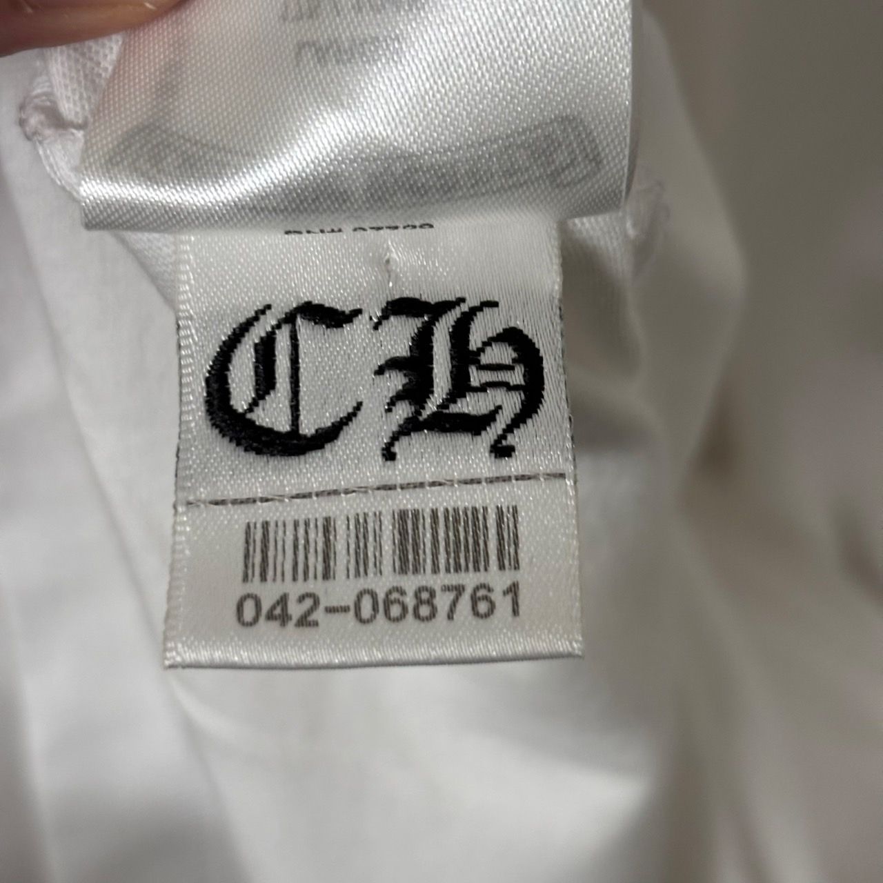 CHROME HEARTS Neck Logo クロムハーツ ネックロゴ 白 ホワイト 青