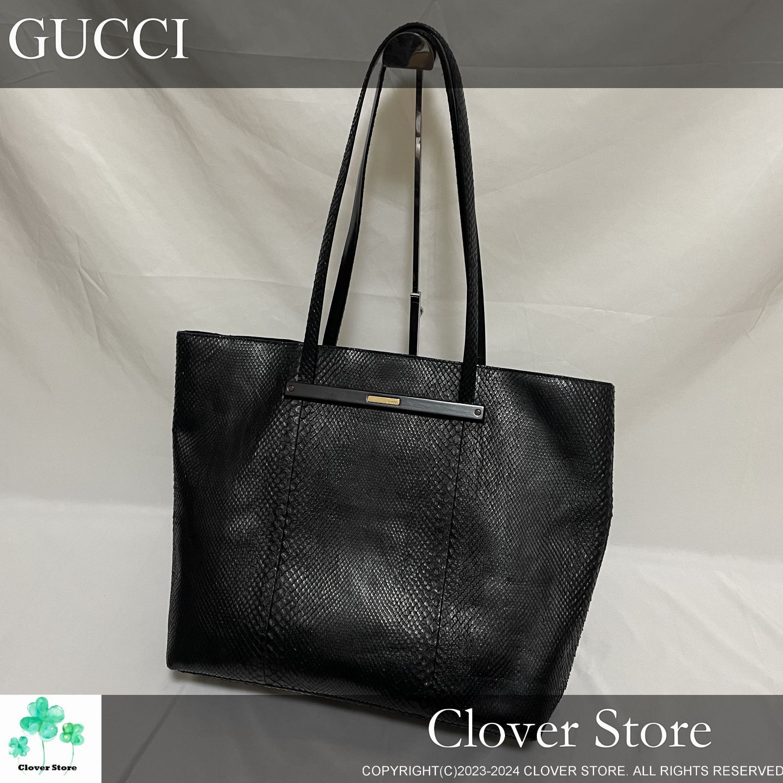 最終価格！ 【Aランク】 GUCCI グッチ トートバッグ パイソン レザー 002・2296・0488 船型 肩掛け ショルダーバッグ ポーチ付属  - メルカリ