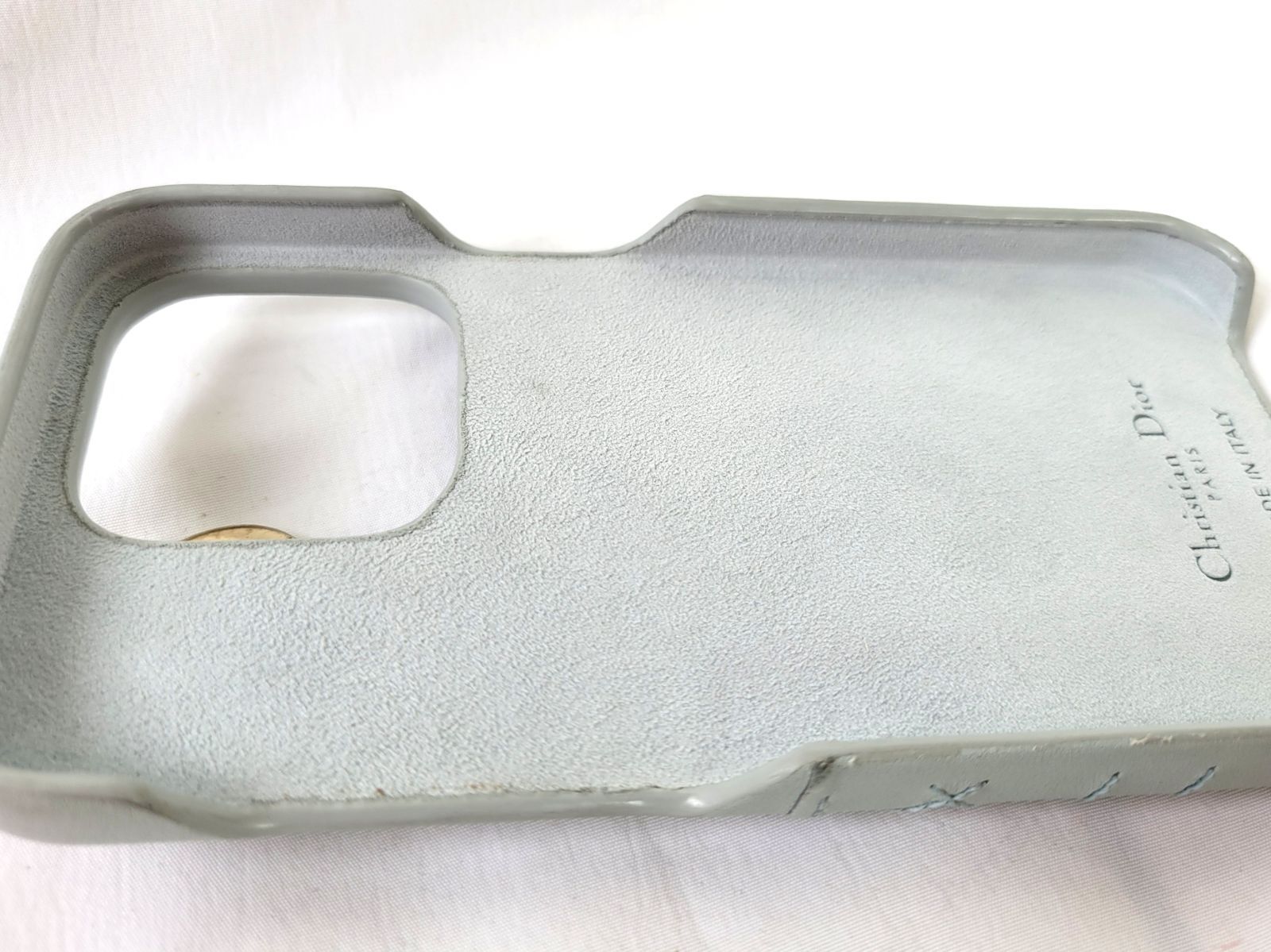 ディオール カナージュ ラムスキン iPhone15 Pro 購入 ケース ライト