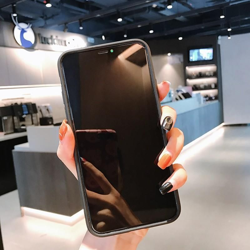 iPhone 8 & se2 黒 赤 ジャンク品 iPhone SE2 ケース XR Xs Max ガラス 四角 8 おしゃれ Plus 7 6s