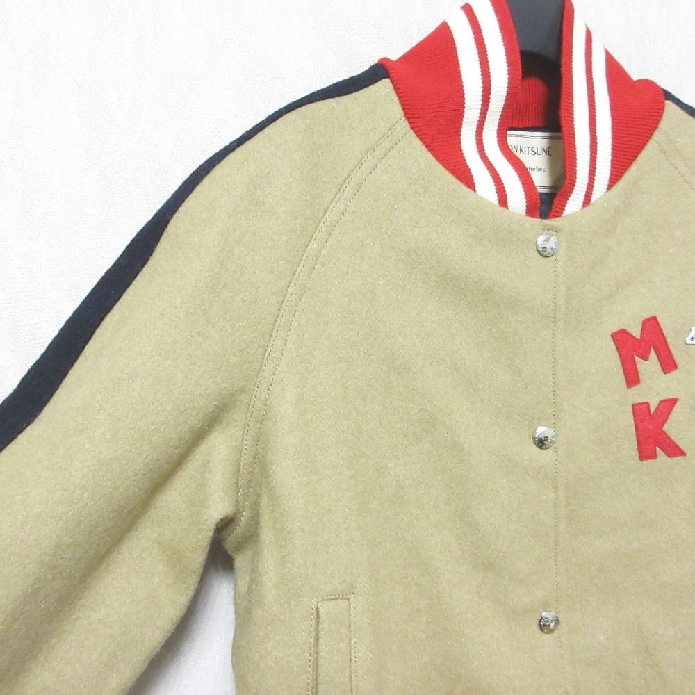 美品 MAISON KITSUNE メゾンキツネ ロゴワッペン スタジャン