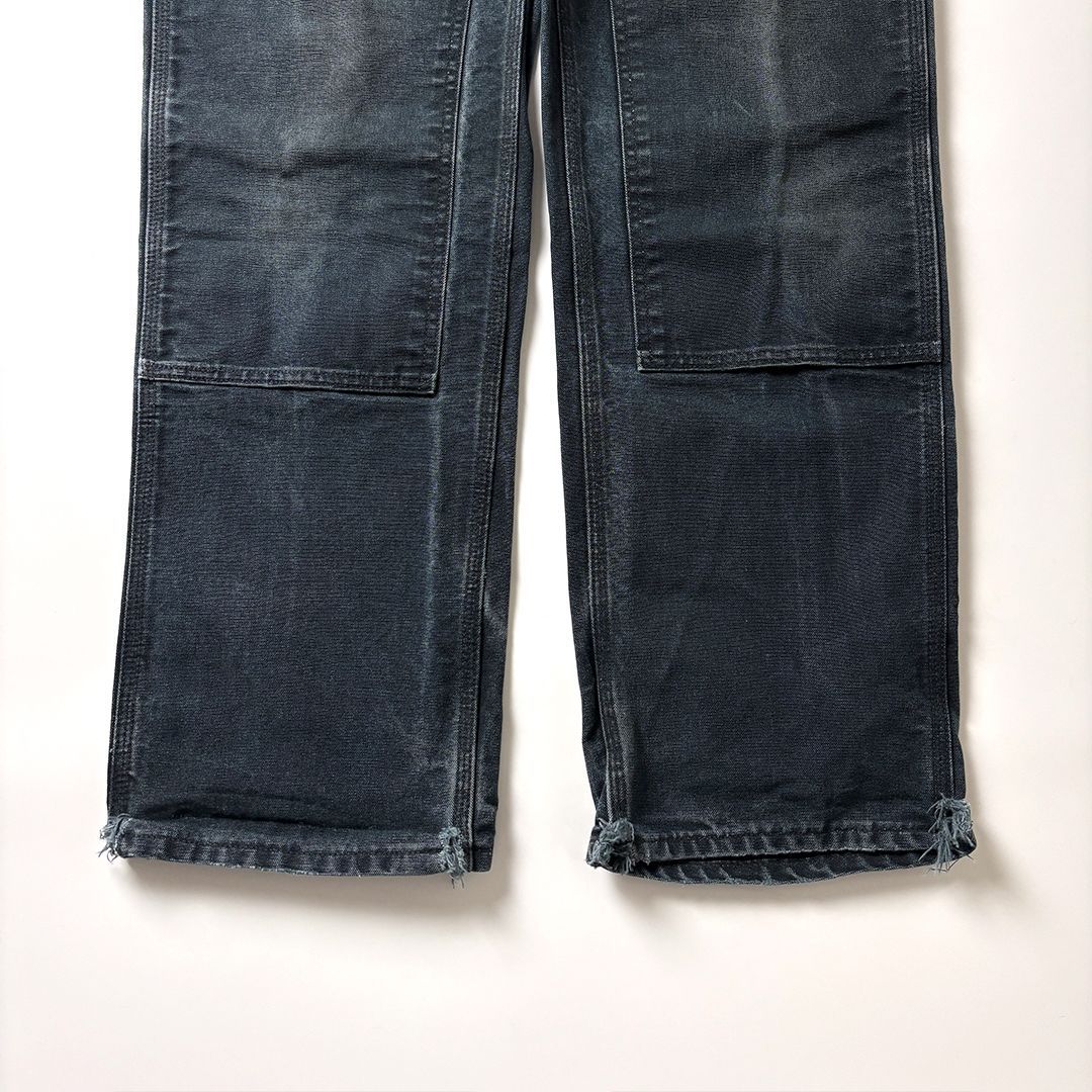 carhartt ダブルニー W39 L34 ブラック 鬼フェード ボロ Carhartt カーハート ダブルニー ペインターパンツ ワークパンツ W34