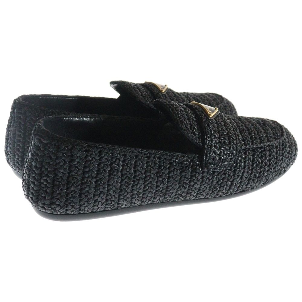 プラダ モラリス ローファー 三角ロゴ ブラック 36 PRADA(プラダ