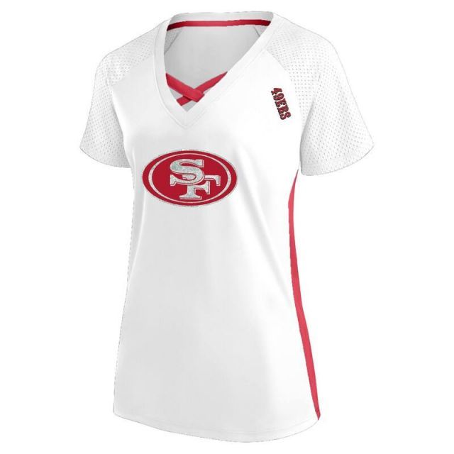 売れ筋商品|||ファナティクス カットソー トップス レディース Women's White Chicago Blackhawks Away Breakaway Jersey White Women's Fanatics White Chicago Blackhawks Away Breakaway