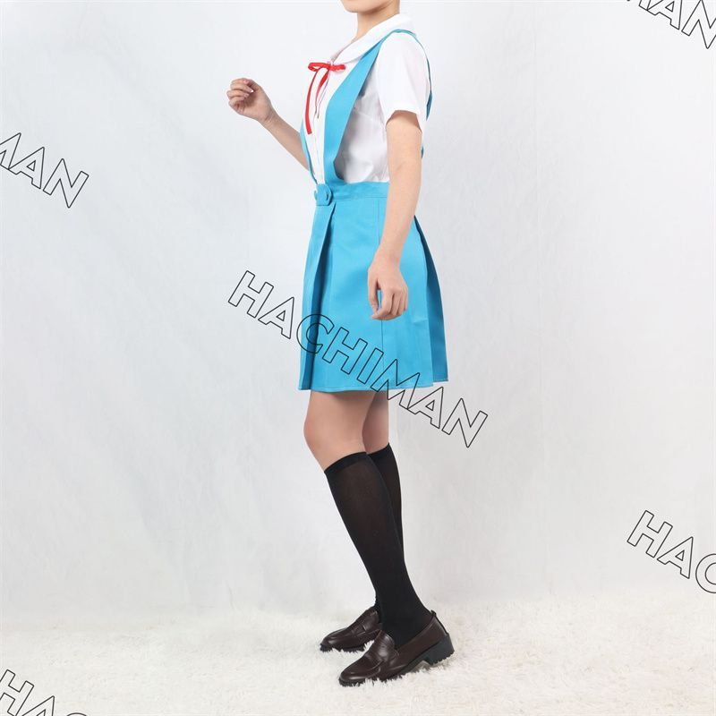 【新品未使用品】エヴァンゲリオン 綾波レイ セーラー服コスプレ衣装 ウィッグ付き 新世紀エヴァンゲリオン 綾波レイ コスプレ衣装 EVA 制服