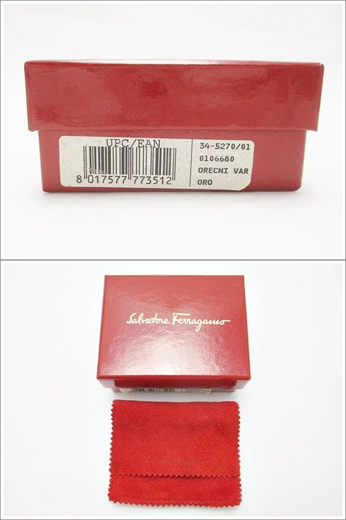 B24-1304 【難あり】 FERRAGAMO フェラガモ ヴァラ イヤリング クリップ式 ゴールドカラー レディース アクセサリー 中古品 箱/保存袋付き