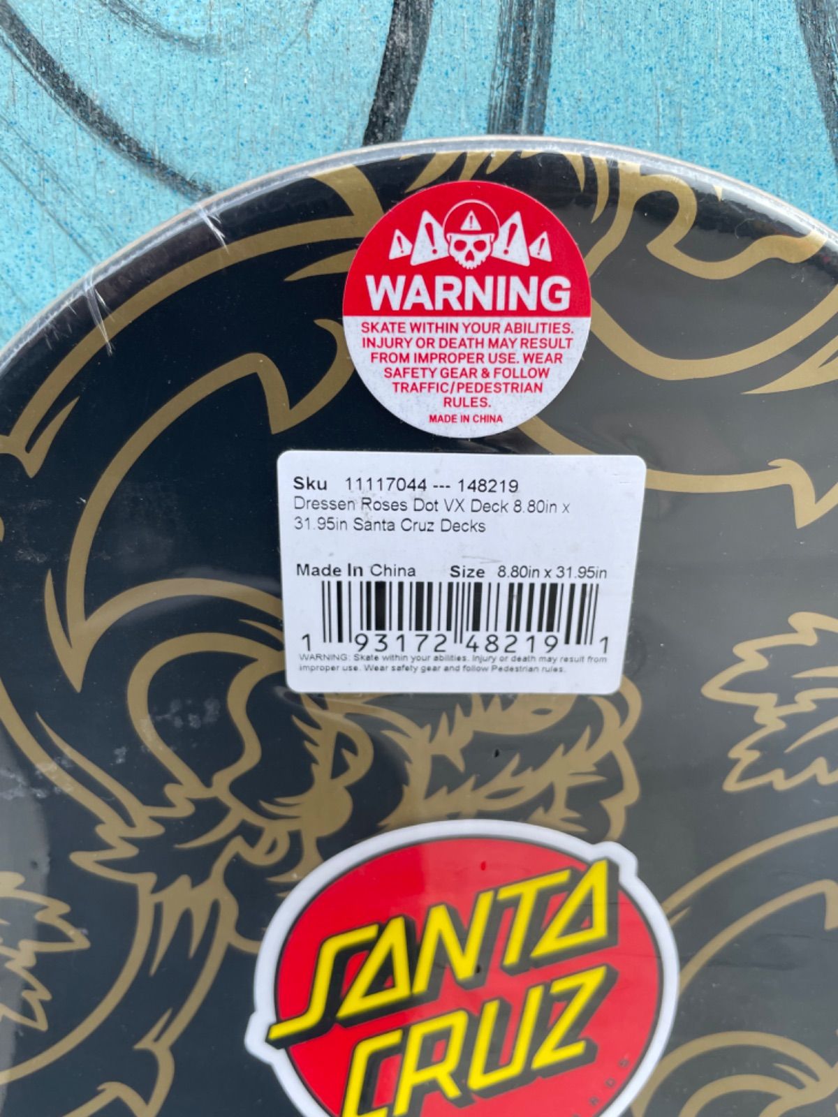 SANTA CRUZ サンタクルーズ スケボー デッキ 8.8 DRESSEN ROSES DOT VX 