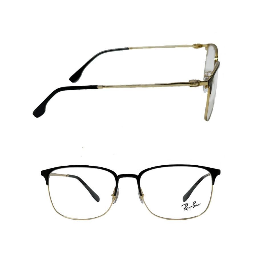 レイバン メガネ フレーム ブラック ゴールド RX6494-2991 RB6494 OPTICS Eyeglasses with Black On Gold Frame - RB6494