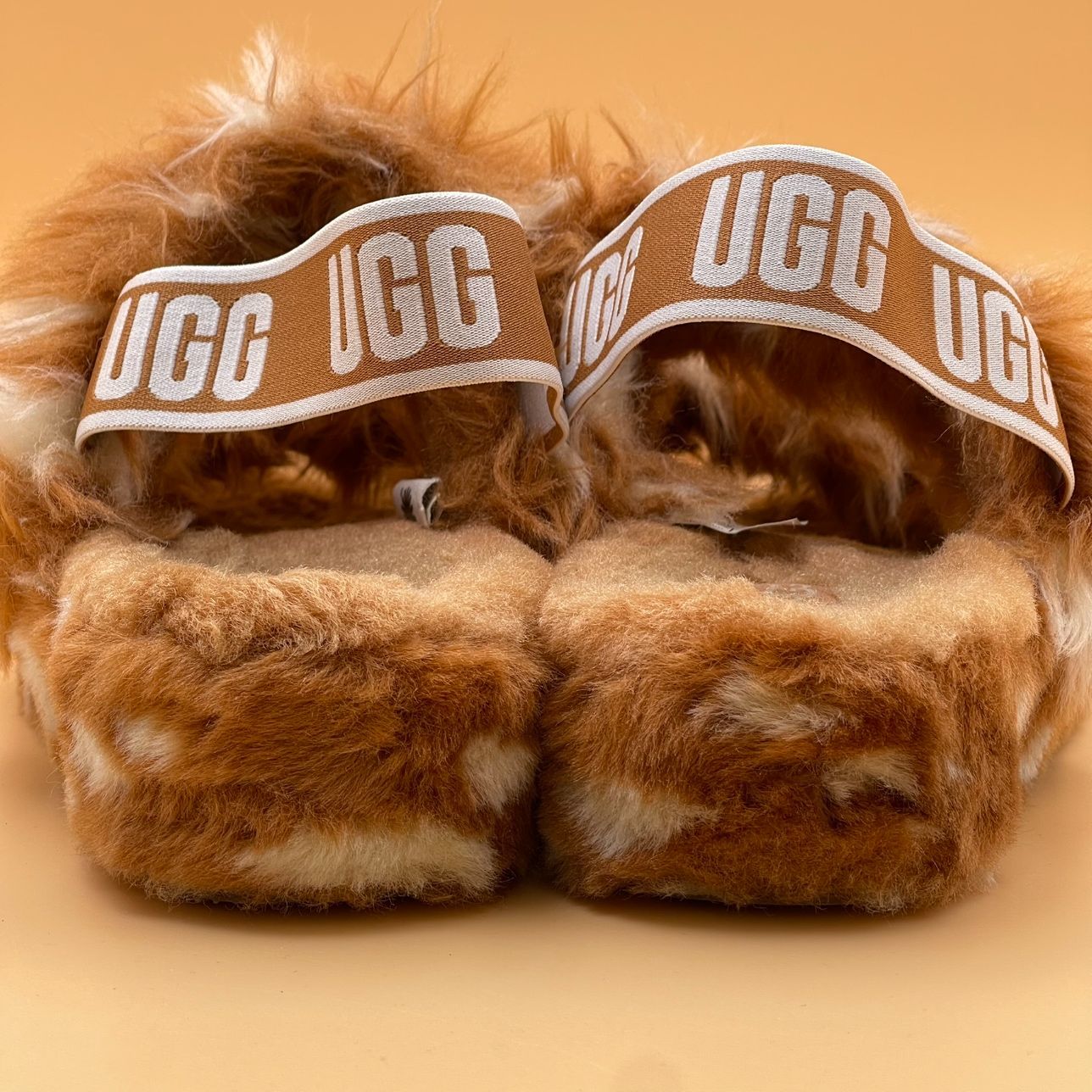24cm】UGG アグ ファー サンダル/Oh Yeah Spots オーイヤー
