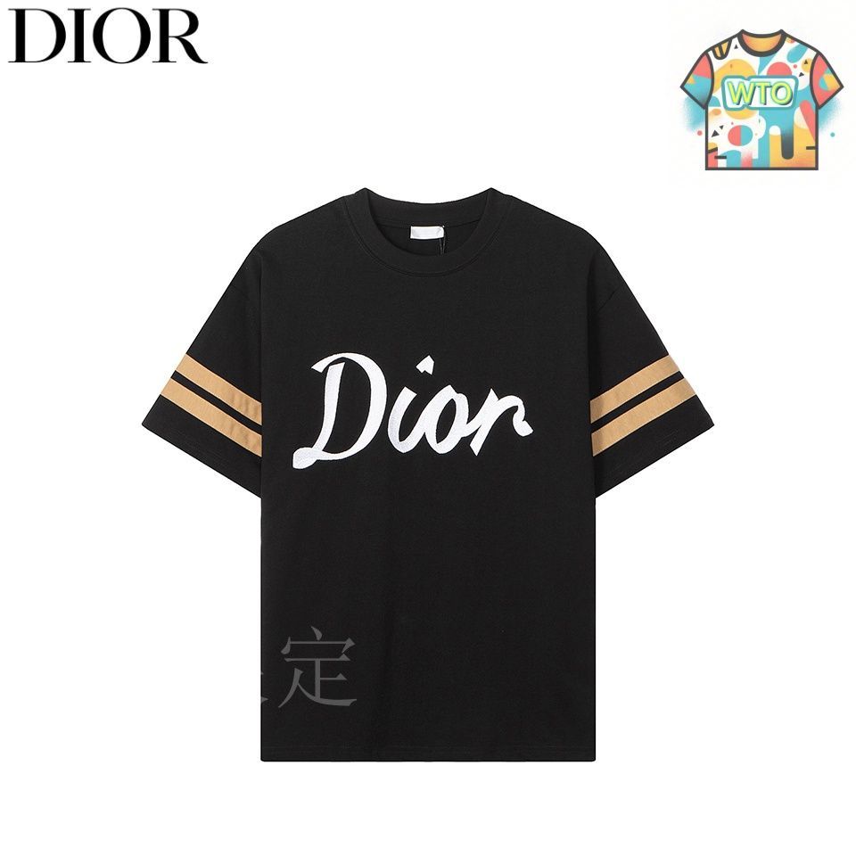 【刺繍が可愛い♪】Dior 25ss Tシャツ 今日特価】Dior 25ss クラシック 47 アルファベット刺繍半袖 T