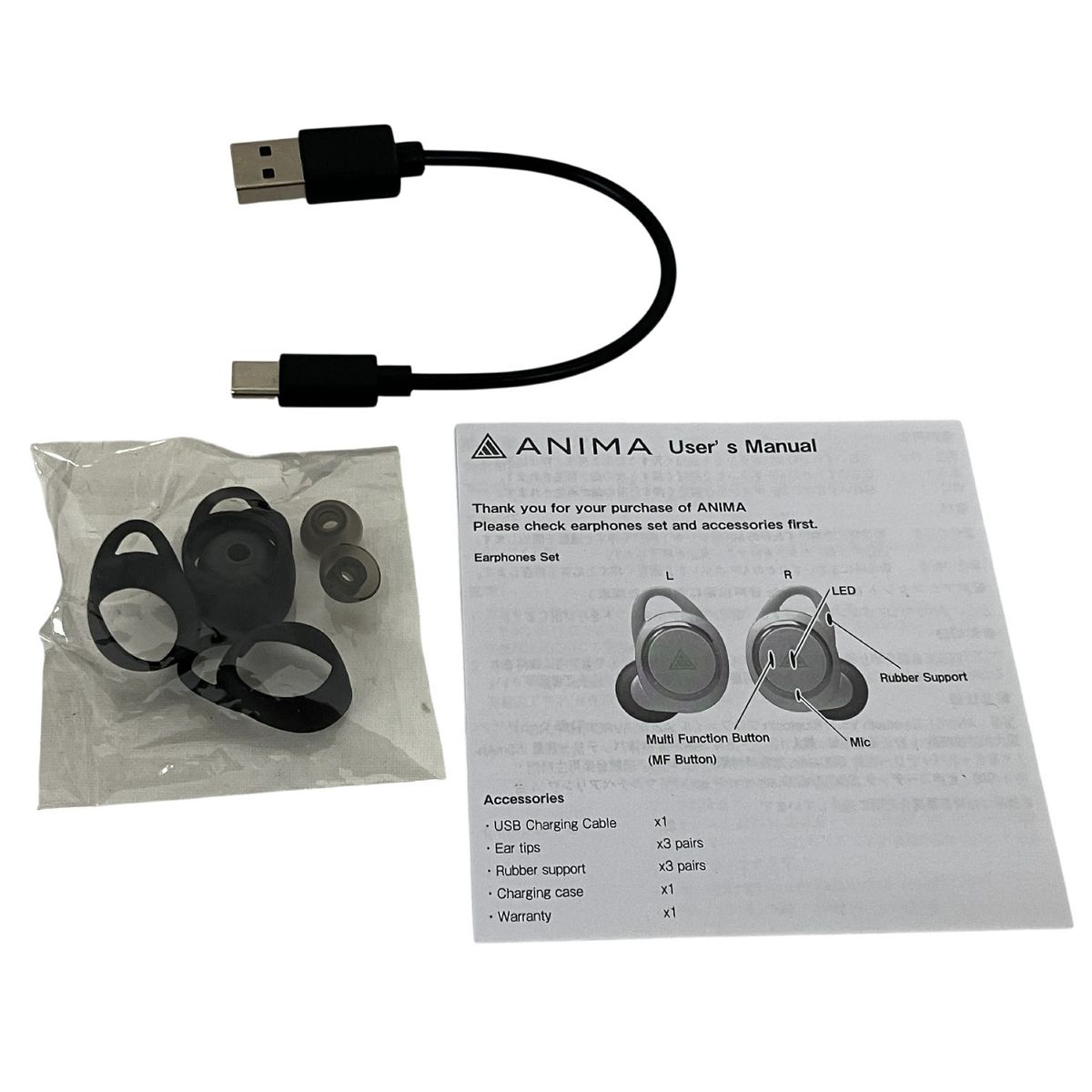 ANIMA AOW01 後藤ひとり ワイヤレスイヤフォン 2個 ONKYO DIRECT