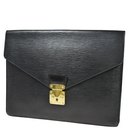 【中古】 ルイヴィトン LOUIS VUITTON ポルトドキュマン セナトゥール ブリーフケース クラッチバッグ エピ ノワール M54452 68SC506
