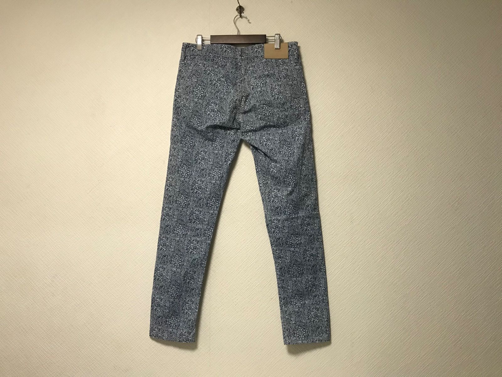 本物シヴィリアSIVIGLIAコットン柄ストレッチスラックスチノパンツ