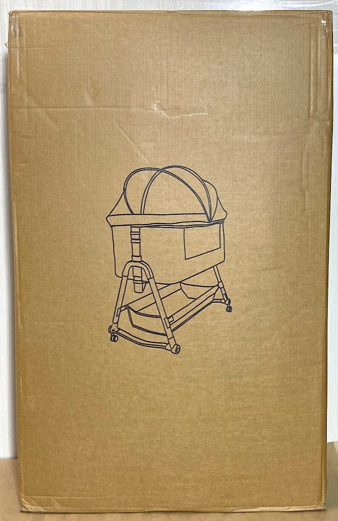 【美品】 ベビーベッド 収納バック付き グレー XYT816 K1018 1023ML003 0120241021101885