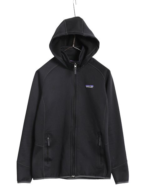 なクーポン配布中! パタゴニア テック フリース フーディ レディース М | 古着 15年製 アウトドア フルジップ ジャージ パーカー ストレッチ ジャケット 黒