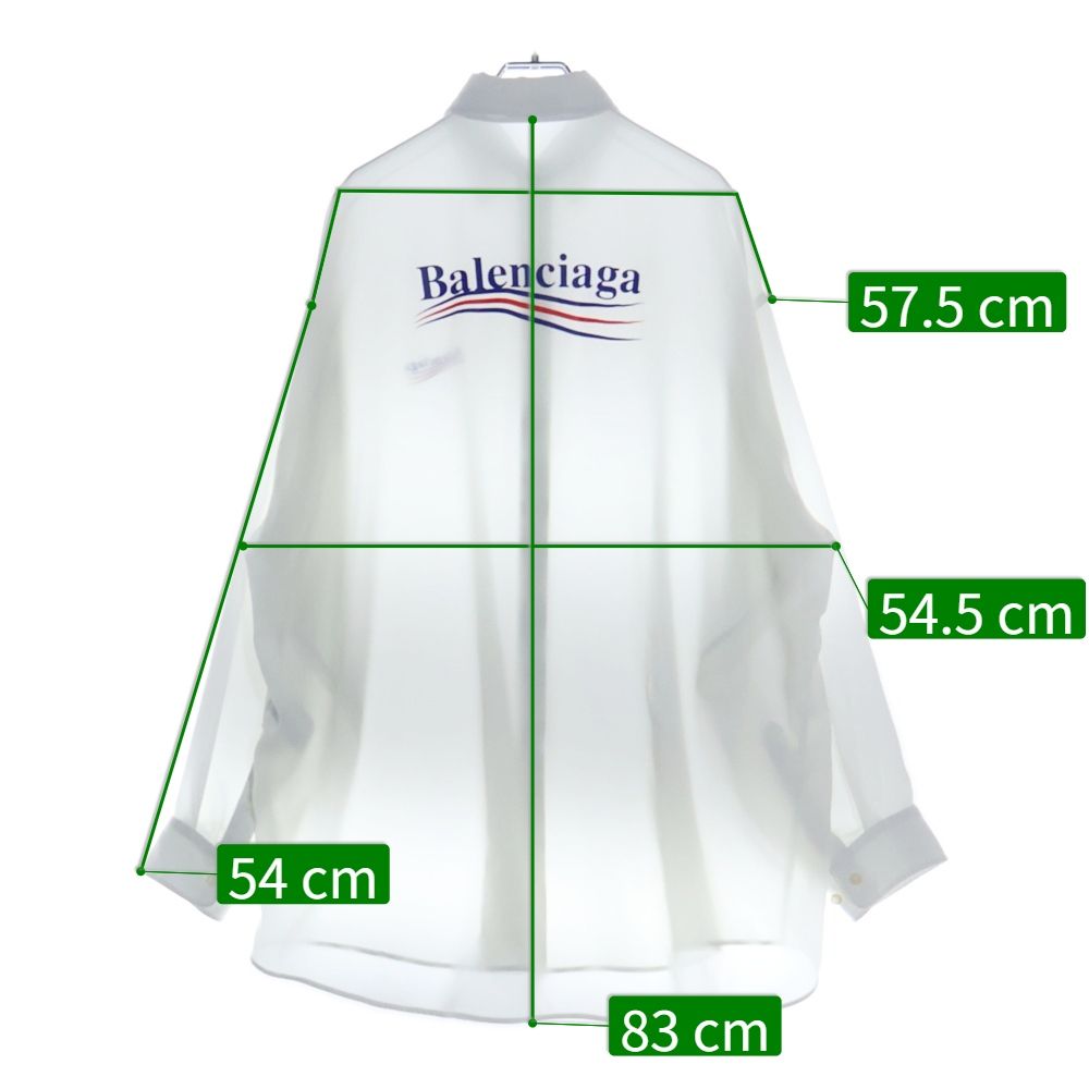 BALENCIAGA (バレンシアガ) キャンペーンロゴ 長袖 シアーシャツ  