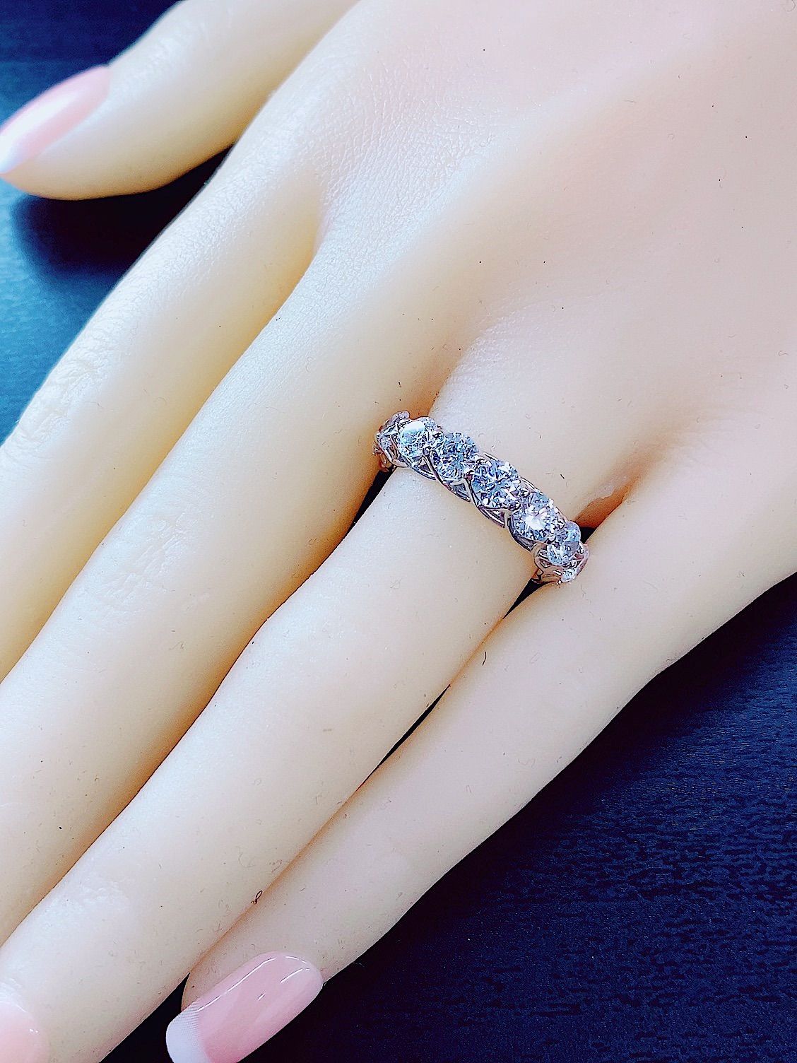 完全オーダー制☆4.00ct☆✨ダイヤモンドフルエタニティリング指輪 