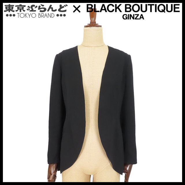 CHANEL ブラック ノーカラージャケット CHANEL BOUTIQUE ブラック ノーカラージャケット 34