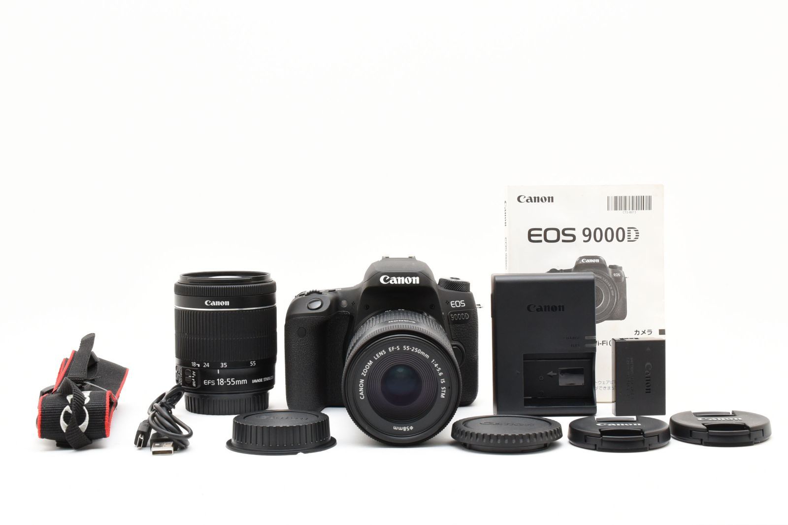 シャッター数 13回 Canon EOS 9000D ダブルズームキット EF-S 18-55mm 55-250mm 1 4-5.6 キヤノン キャノン